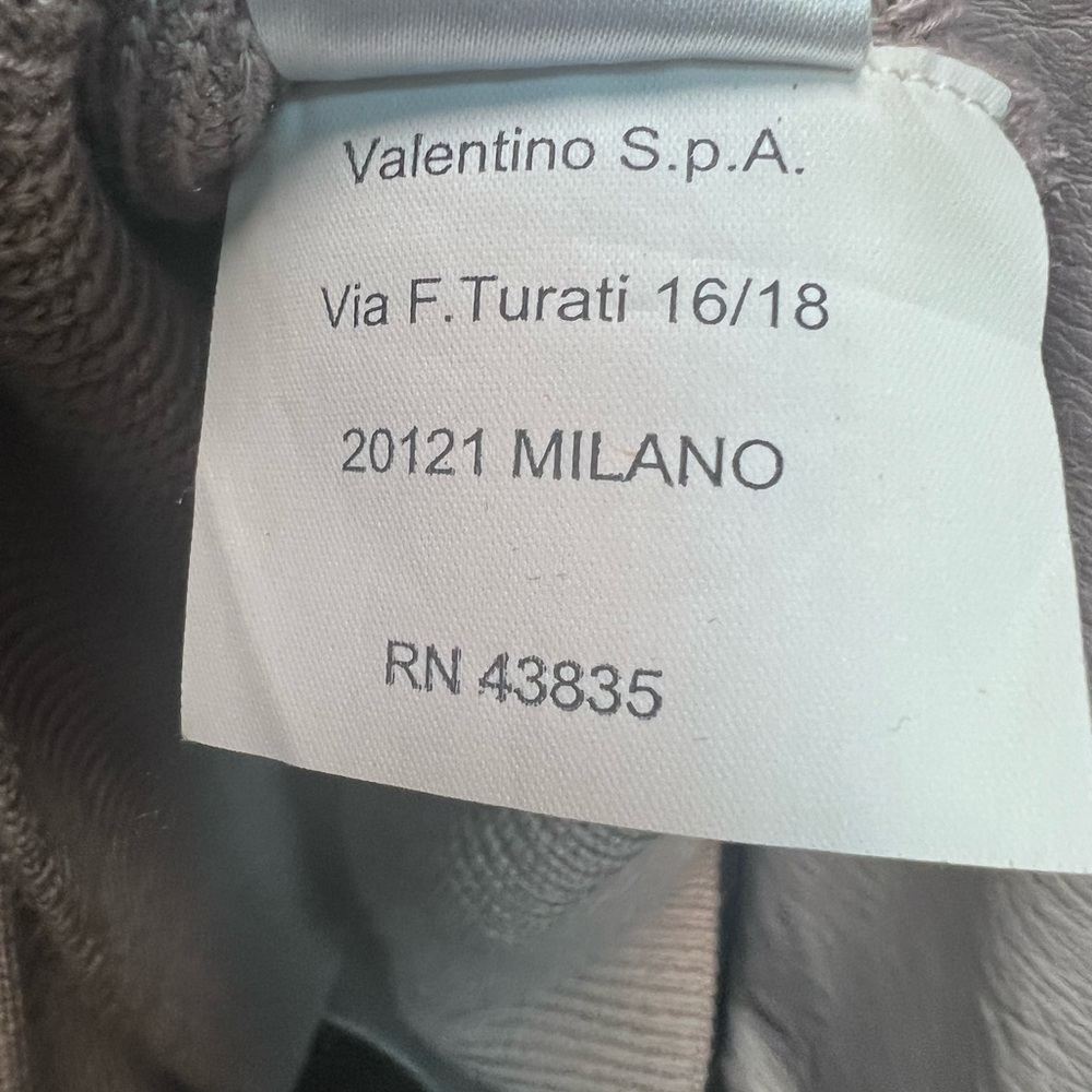Valentino V-Neck Ribbed Ruffle Sweater - Picture 10 of 11